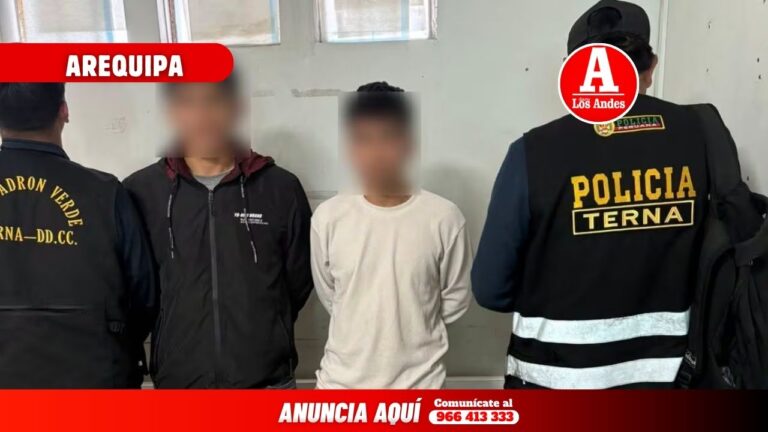 Arequipa: capturan a presunta banda con celulares robados en Río Seco
