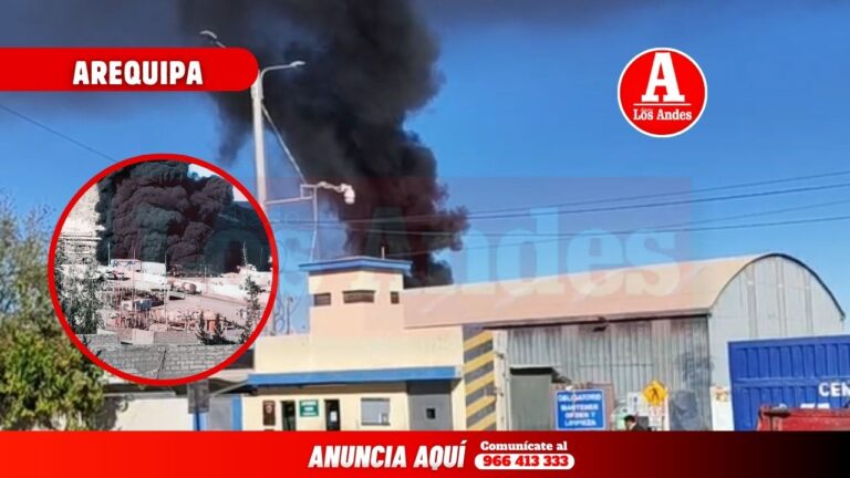 Arequipa: Incendio en almacenes de Cemento Yura