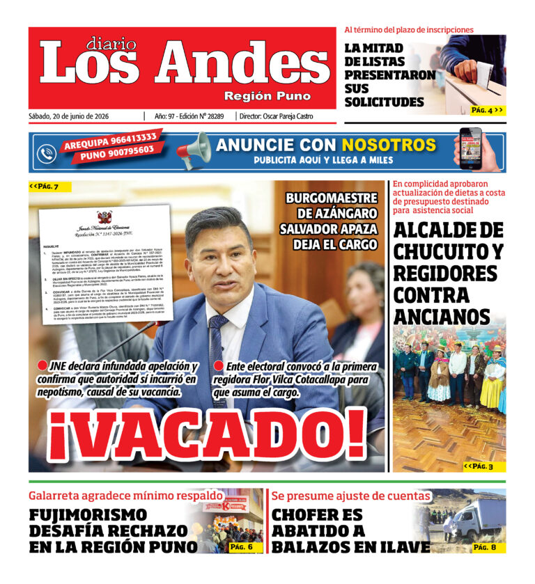DIARIO LOS ANDES PUNO: 20/06/26
