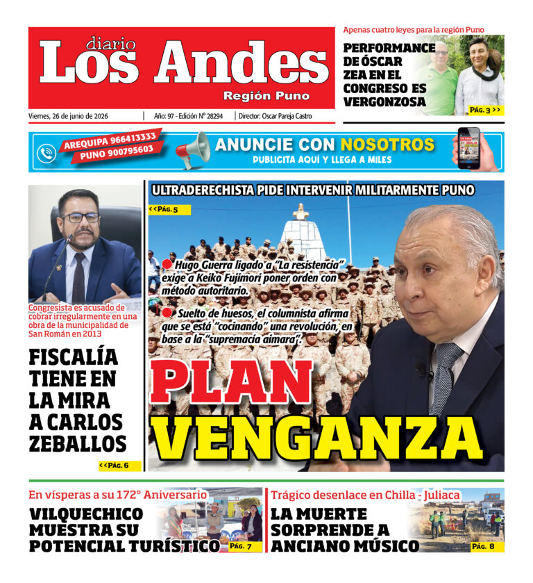 DIARIO LOS ANDES PUNO: 26/06/26