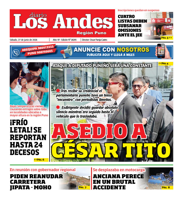 DIARIO LOS ANDES PUNO: 27/06/26