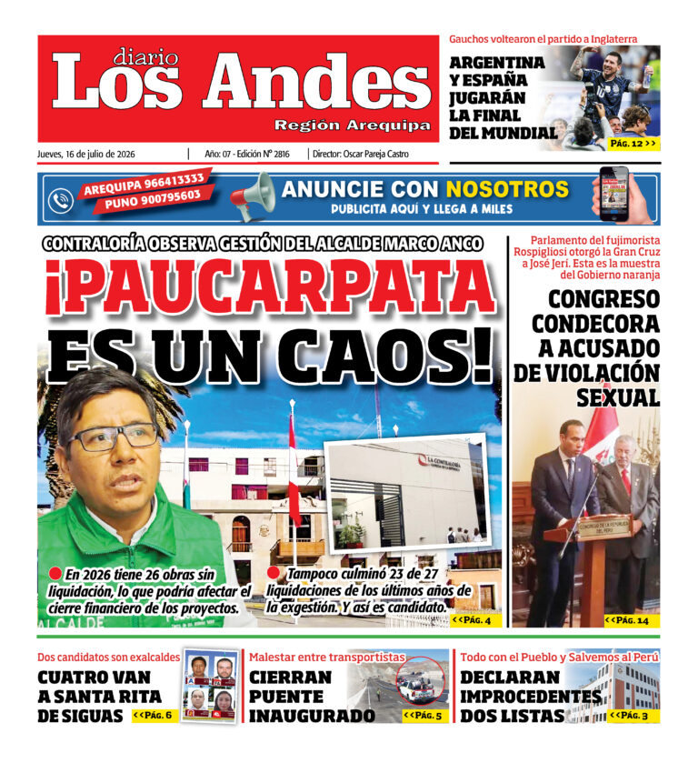 DIARIO LOS ANDES AREQUIPA: 16/07/26