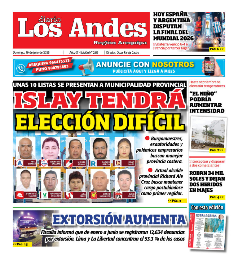DIARIO LOS ANDES AREQUIPA: 19/07/26