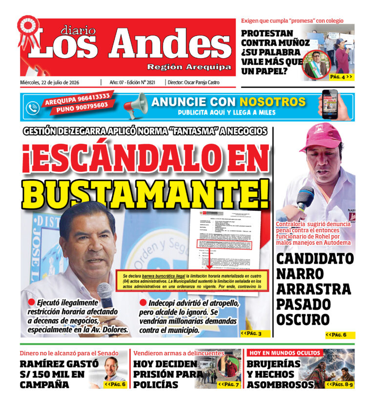 DIARIO LOS ANDES AREQUIPA: 22/07/26