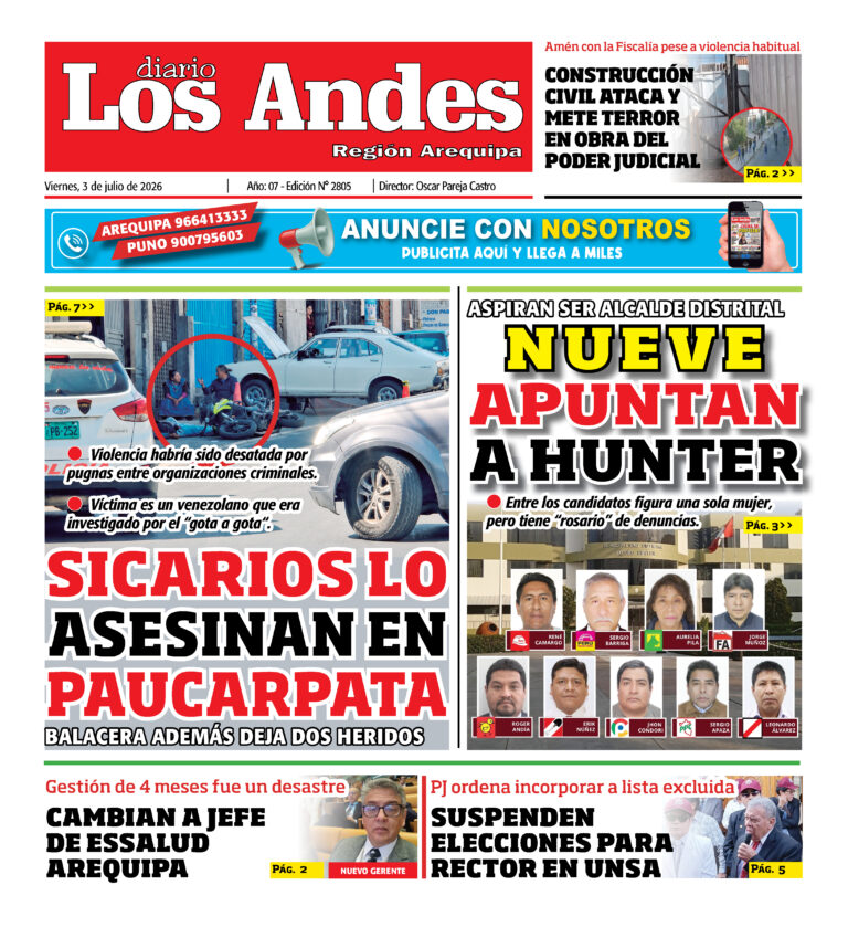 DIARIO LOS ANDES AREQUIPA: 03/07/26