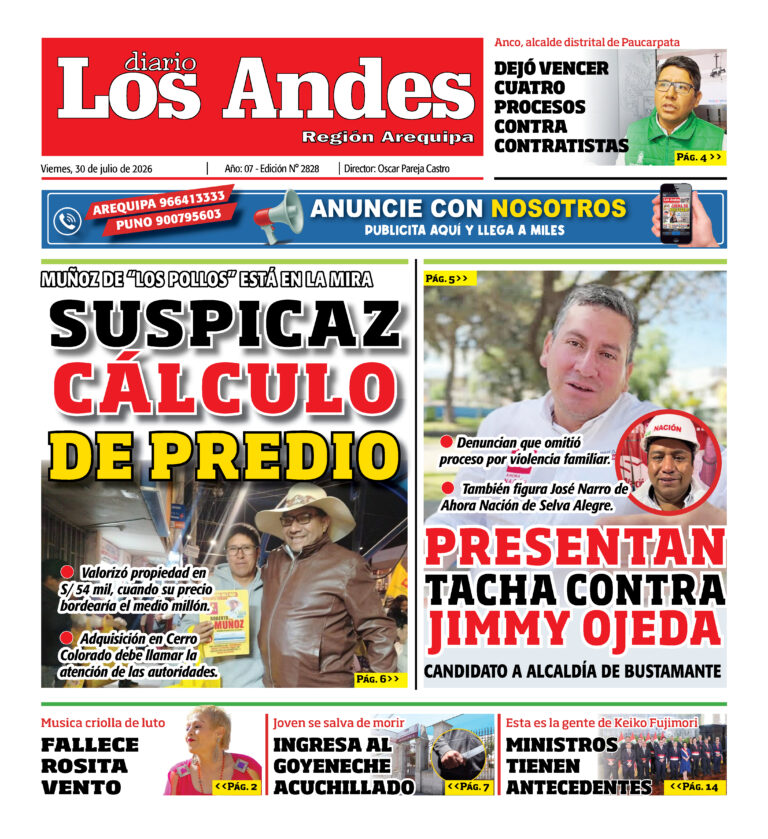 DIARIO LOS ANDES AREQUIPA: 30/07/26