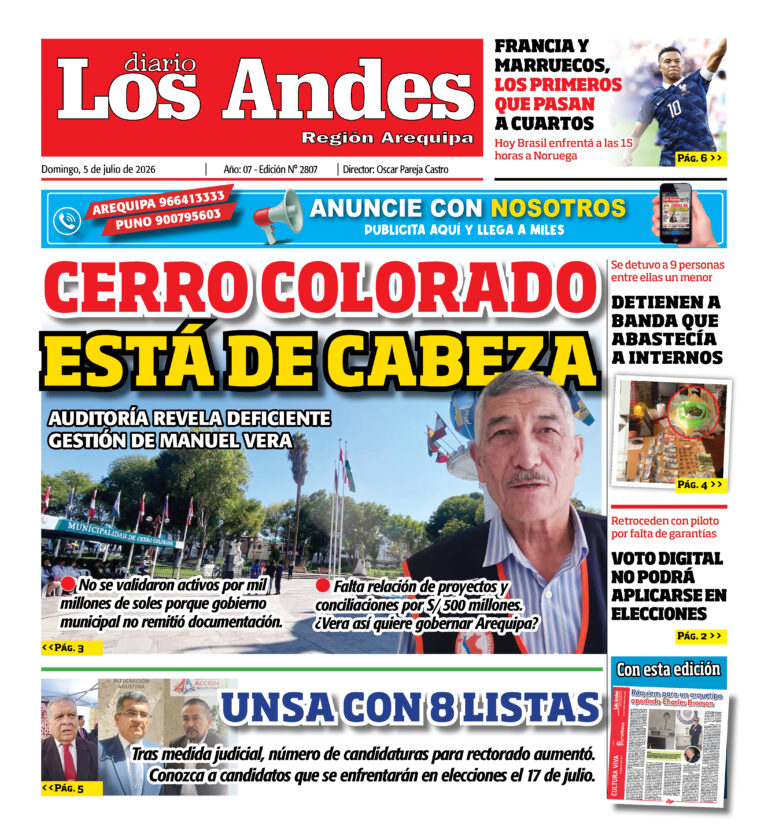DIARIO LOS ANDES AREQUIPA: 05/07/26