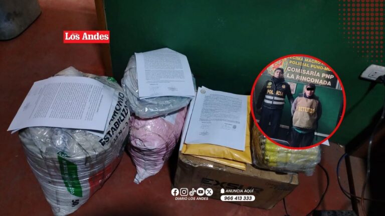 Intervienen a sujeto y halla depósito clandestino con explosivos en La Rinconada