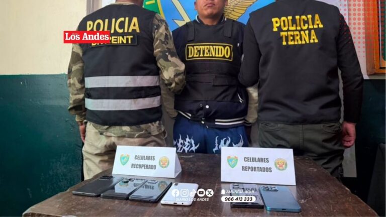 Detienen a sujeto con celulares robados en operativo policial en Juliaca