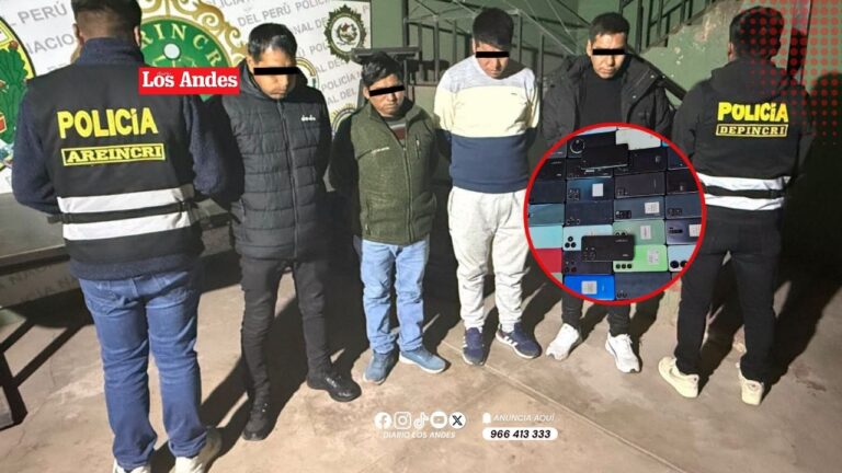 Caen “Los Receptadores de Manco Cápac” con 132 celulares en Juliaca