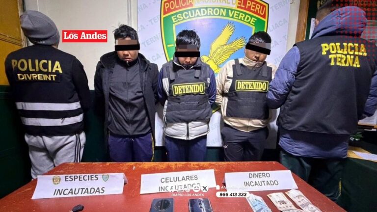 Desarticulan presunta banda «Los Rapiña» y detienen a tres sujetos en Juliaca