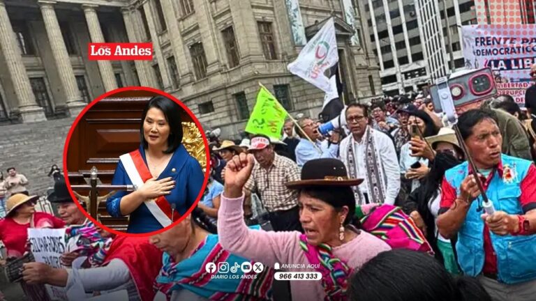 Roberto Sánchez encabeza protesta y exige justicia para víctimas antes de juramentación de Fujimori