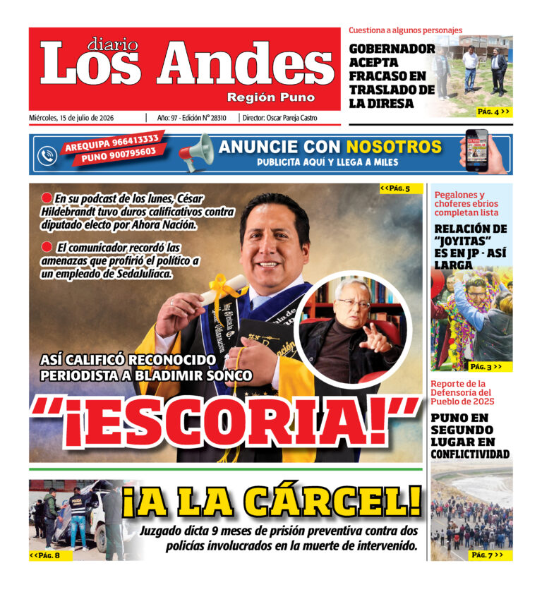 DIARIO LOS ANDES PUNO: 15/07/26