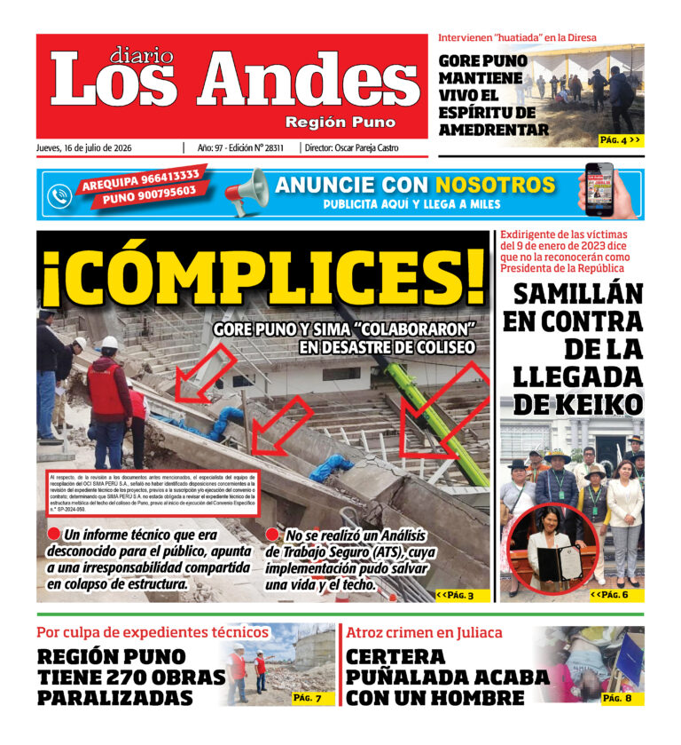 DIARIO LOS ANDES PUNO: 16/07/26