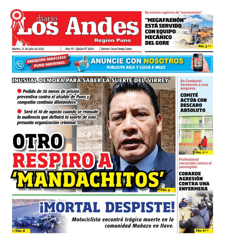 DIARIO LOS ANDES PUNO: 21/07/26