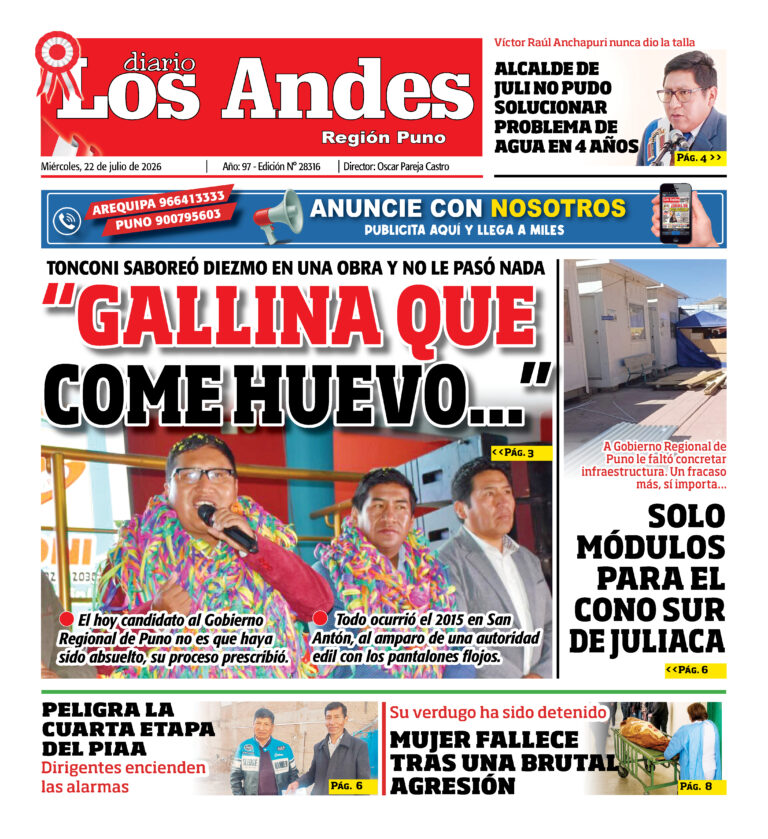DIARIO LOS ANDES PUNO: 22/07/26