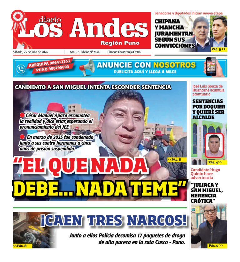 DIARIO LOS ANDES PUNO: 25/07/26