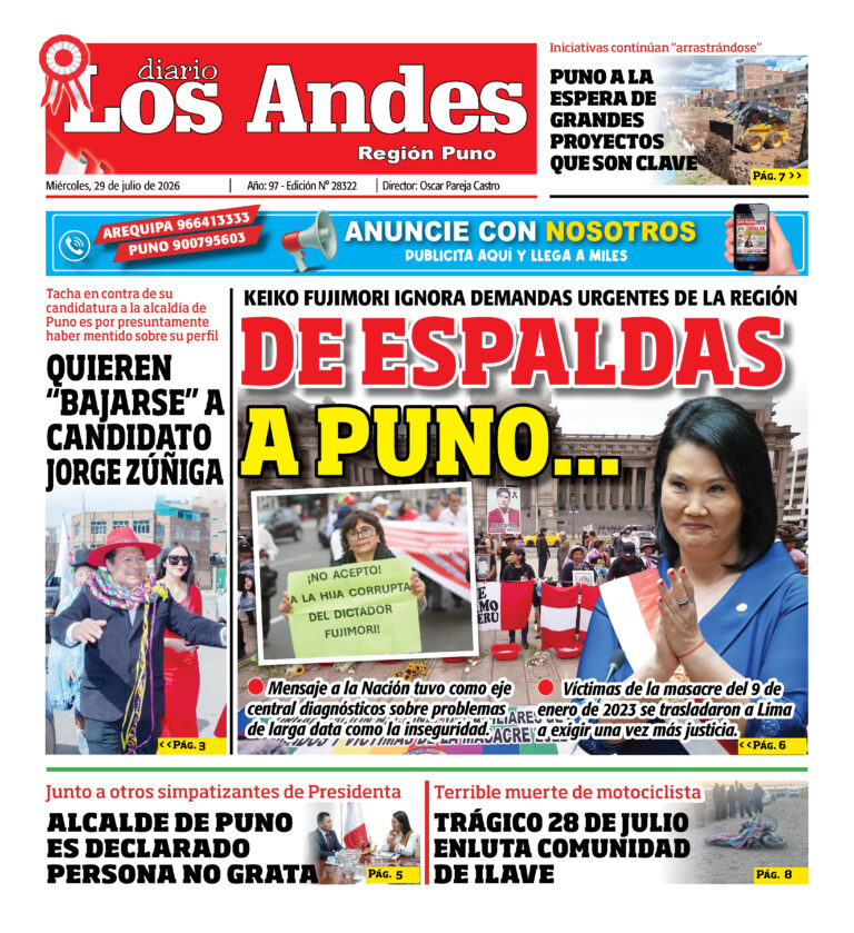 DIARIO LOS ANDES PUNO: 29/07/26