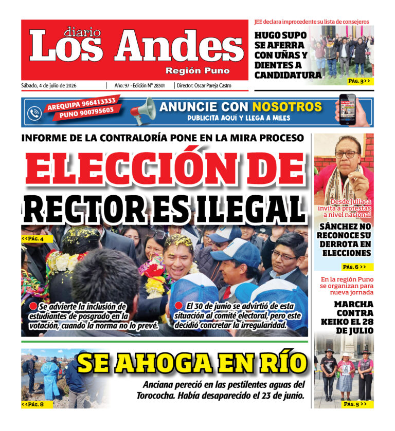 DIARIO LOS ANDES PUNO: 04/07/26