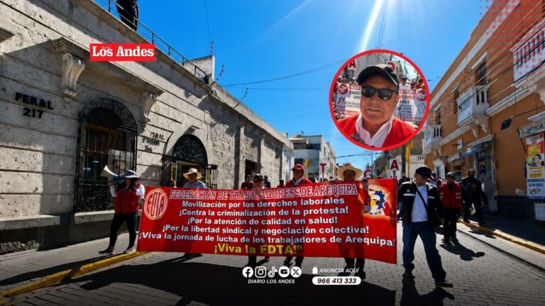 FDTA y construcción civil se movilizan en Arequipa contra medidas antilaborales y exigen pensiones dignas