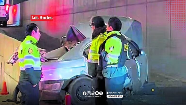 Arequipa: Policía resulta gravemente herido tras estrellarse contra separador de concreto