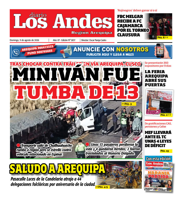 DIARIO LOS ANDES AREQUIPA: 09/08/26