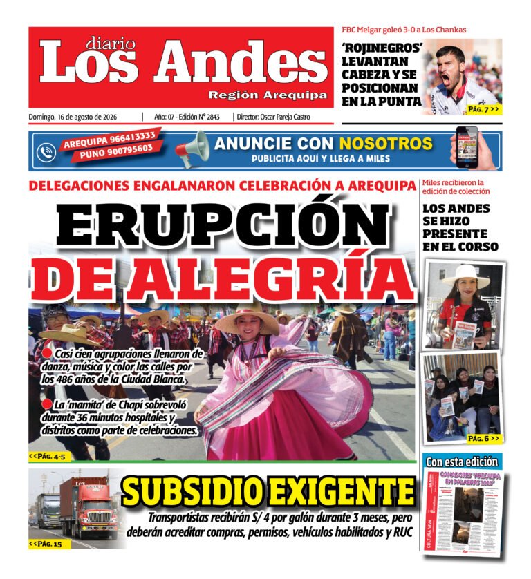 DIARIO LOS ANDES AREQUIPA: 16/08/26