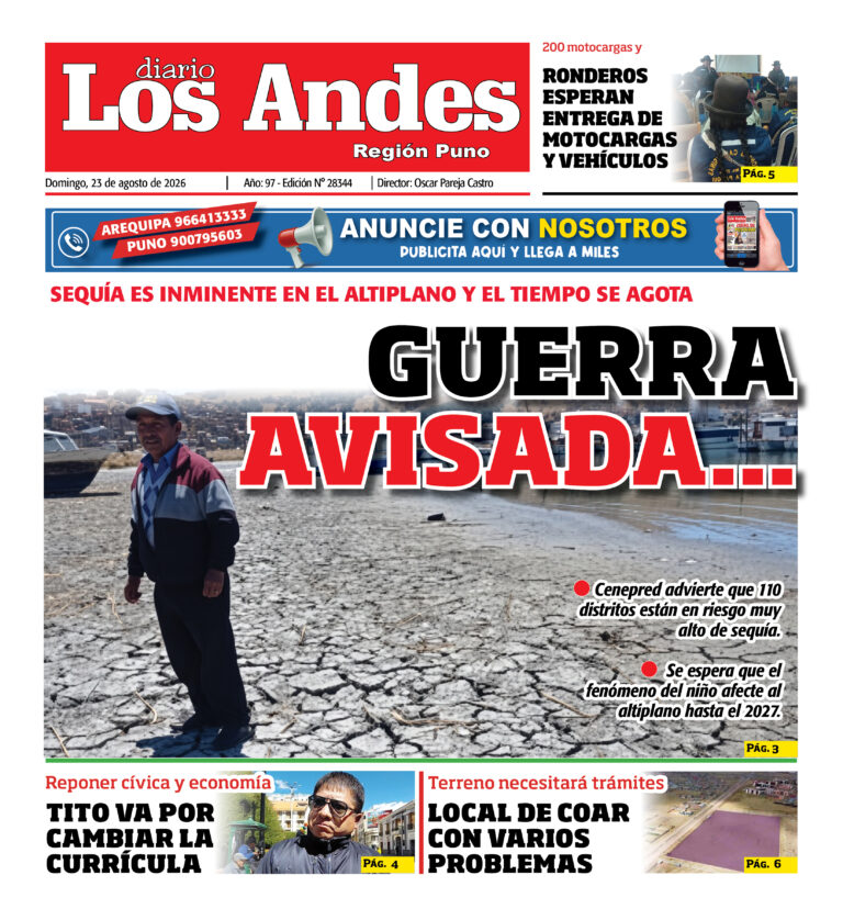 DIARIO LOS ANDES PUNO: 23/08/26