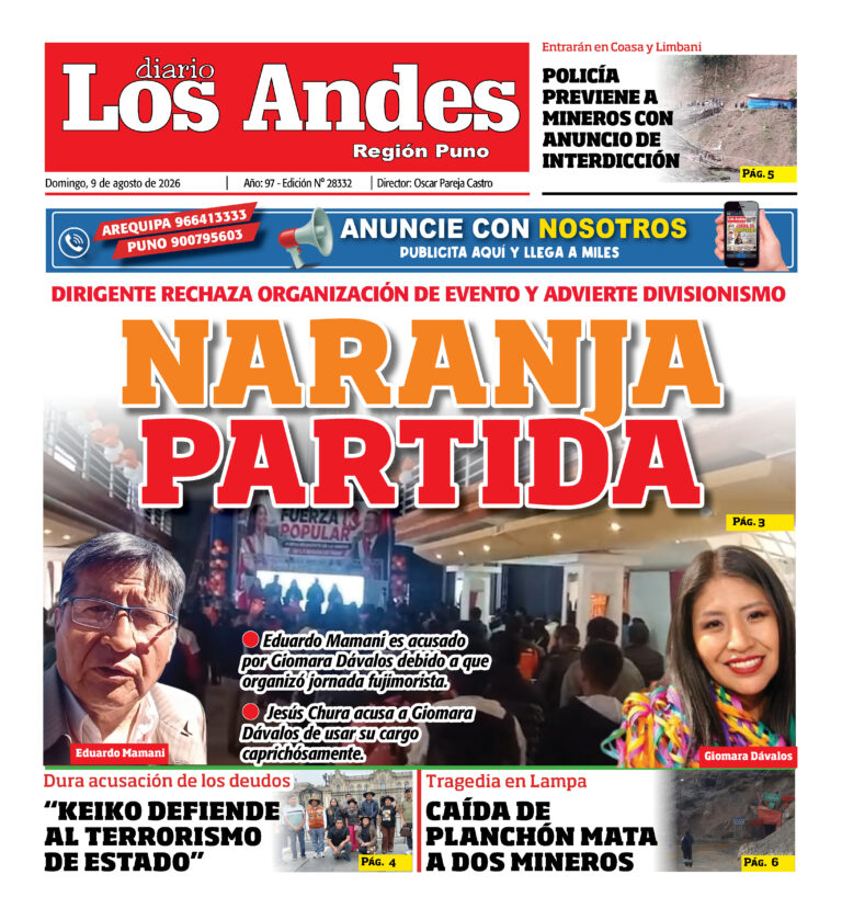 DIARIO LOS ANDES PUNO: 09/08/26