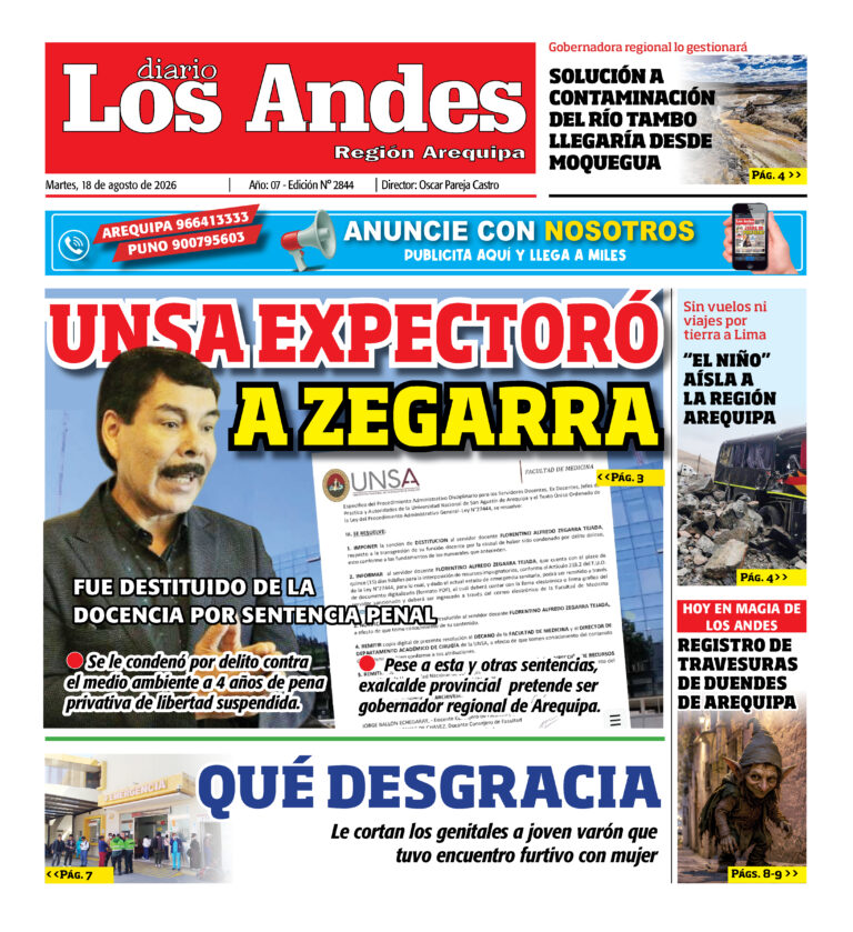 DIARIO LOS ANDES AREQUIPA: 18/08/26