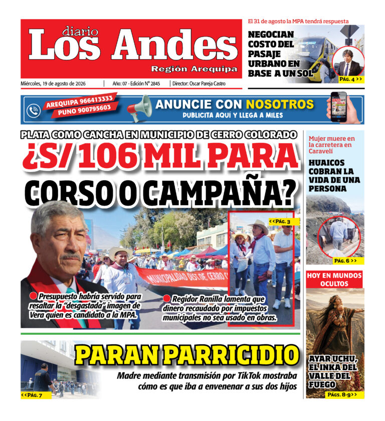DIARIO LOS ANDES AREQUIPA: 19/08/26