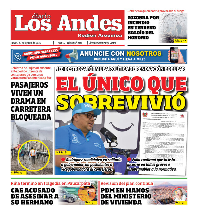 DIARIO LOS ANDES AREQUIPA: 20/08/26