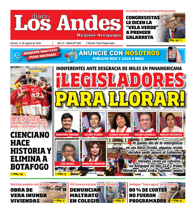 DIARIO LOS ANDES AREQUIPA: 21/08/26