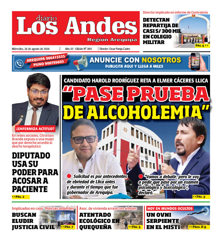 DIARIO LOS ANDES AREQUIPA: 26/08/26