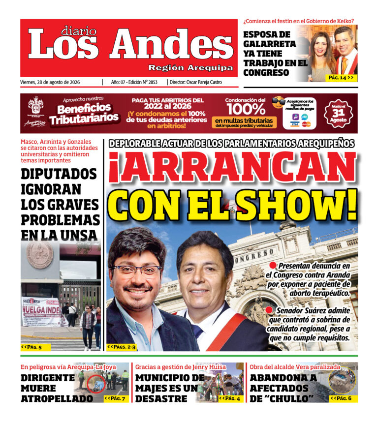 DIARIO LOS ANDES AREQUIPA: 28/08/26