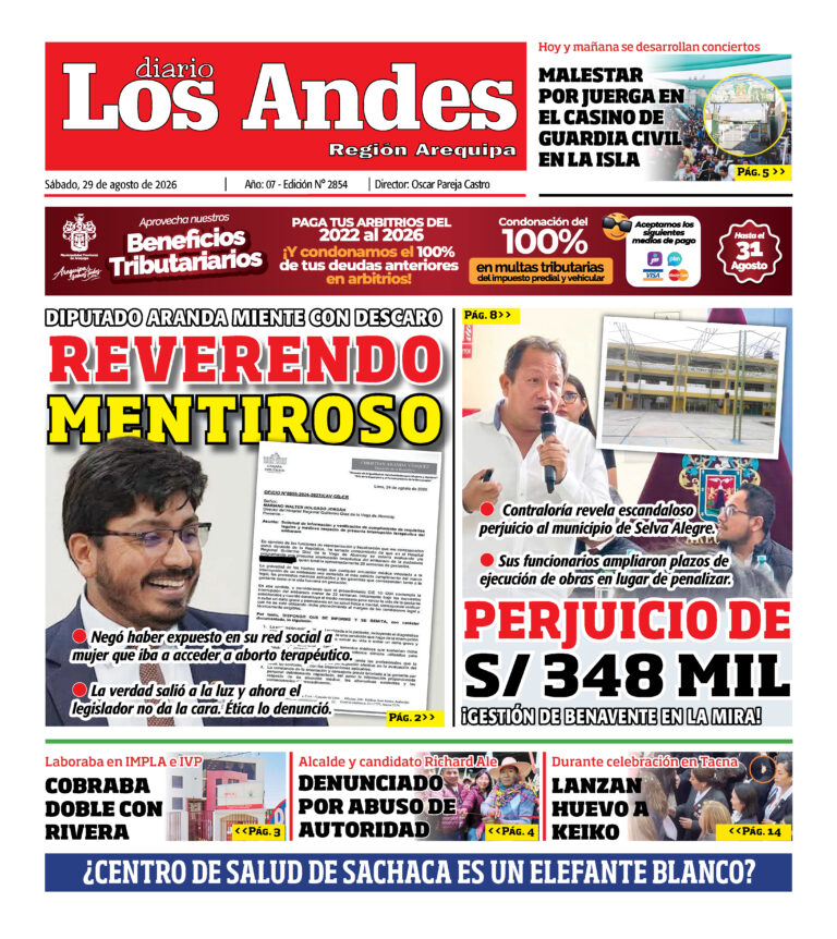 DIARIO LOS ANDES AREQUIPA: 29/08/26