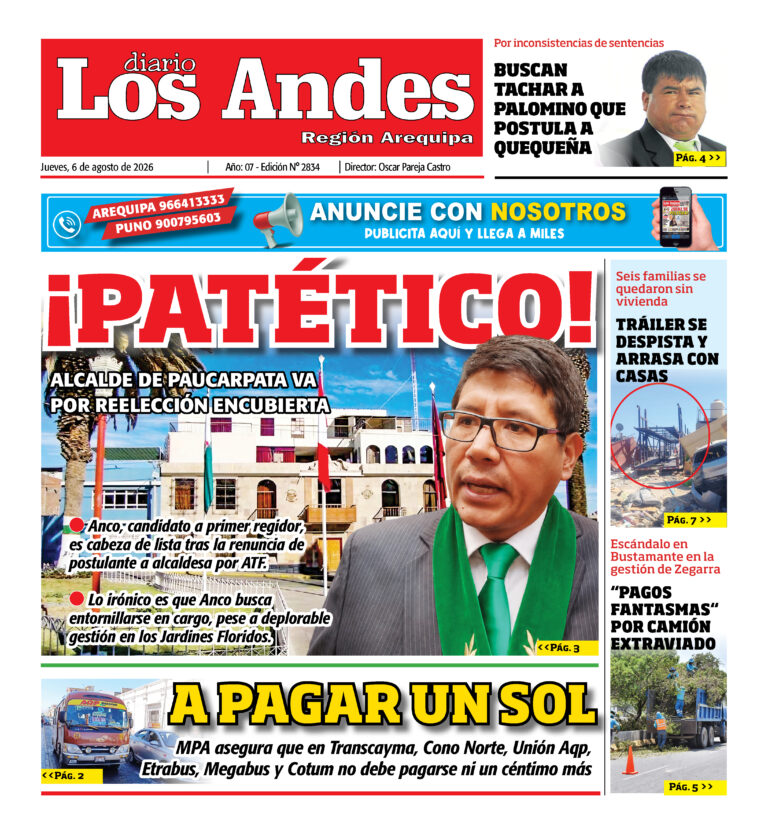 DIARIO LOS ANDES AREQUIPA: 06/08/26