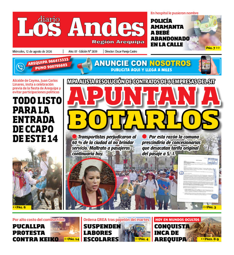 DIARIO LOS ANDES AREQUIPA: 12/08/26