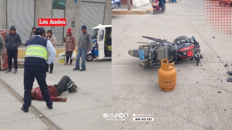 Repartidor de gas herido tras accidente con motocarga en Ilave