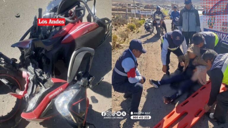 Motociclista resulta herida tras choque en la vía Ilave-Camicachi
