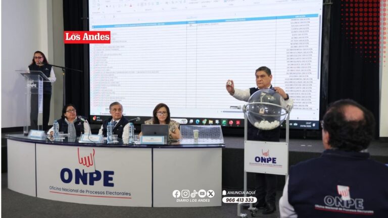 ONPE define ubicación de partidos en la cédula para las ERM 2026