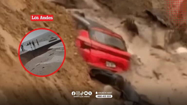 Huaico bloquea carretera entre Ilo y Tacna y deja vehículo atrapado