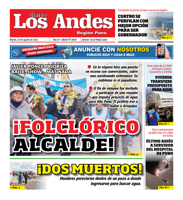 DIARIO LOS ANDES PUNO: 18/08/26