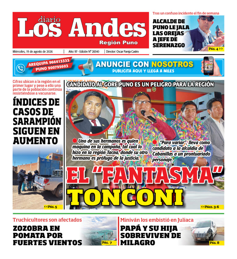 DIARIO LOS ANDES PUNO: 19/08/26