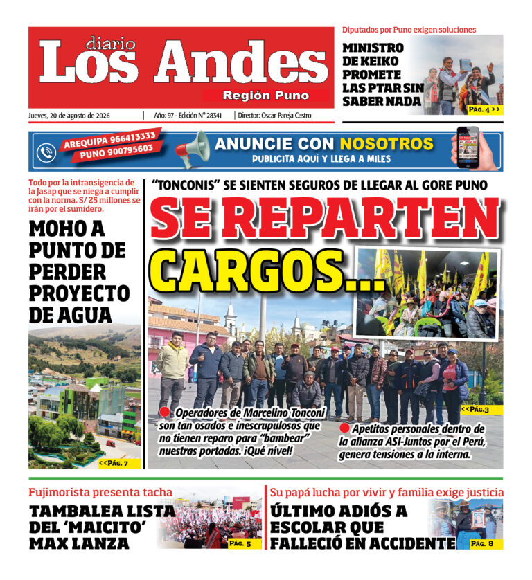 DIARIO LOS ANDES PUNO: 20/08/26