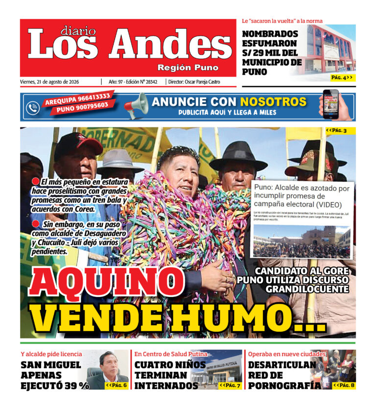 DIARIO LOS ANDES PUNO: 21/08/26