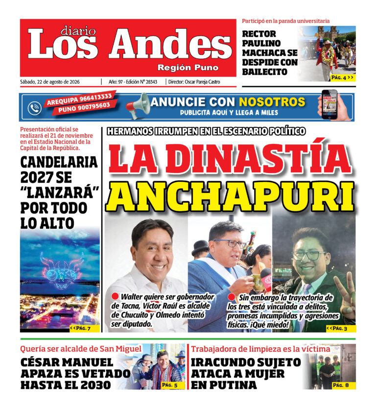 DIARIO LOS ANDES PUNO: 22/08/26