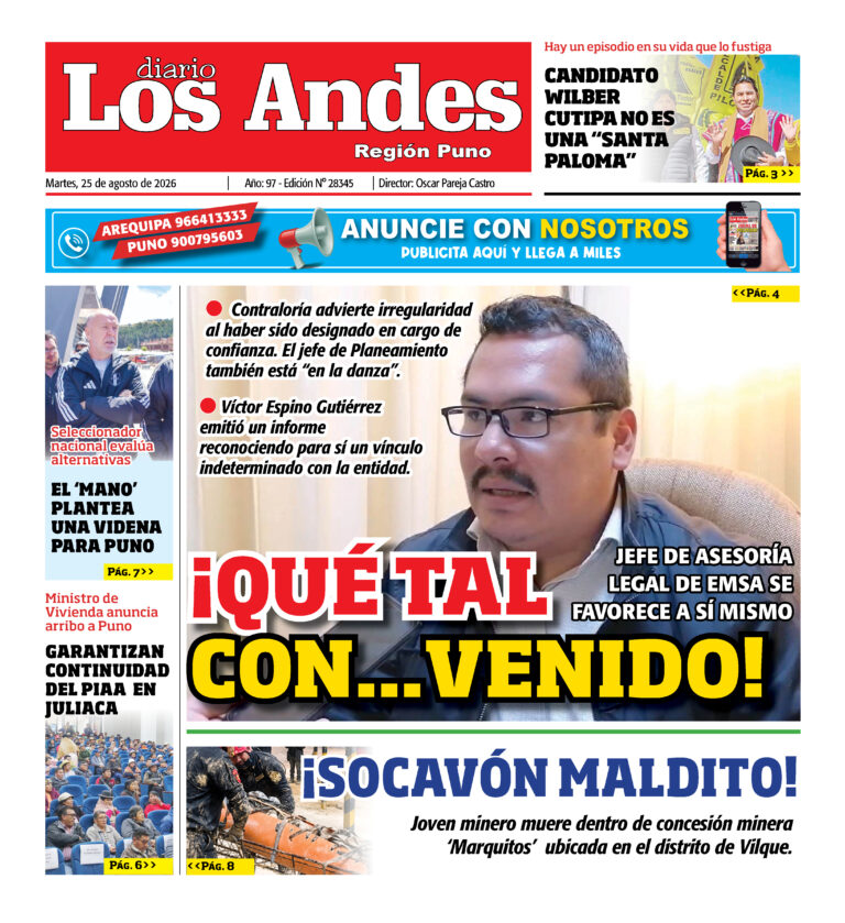 DIARIO LOS ANDES PUNO: 25/08/26