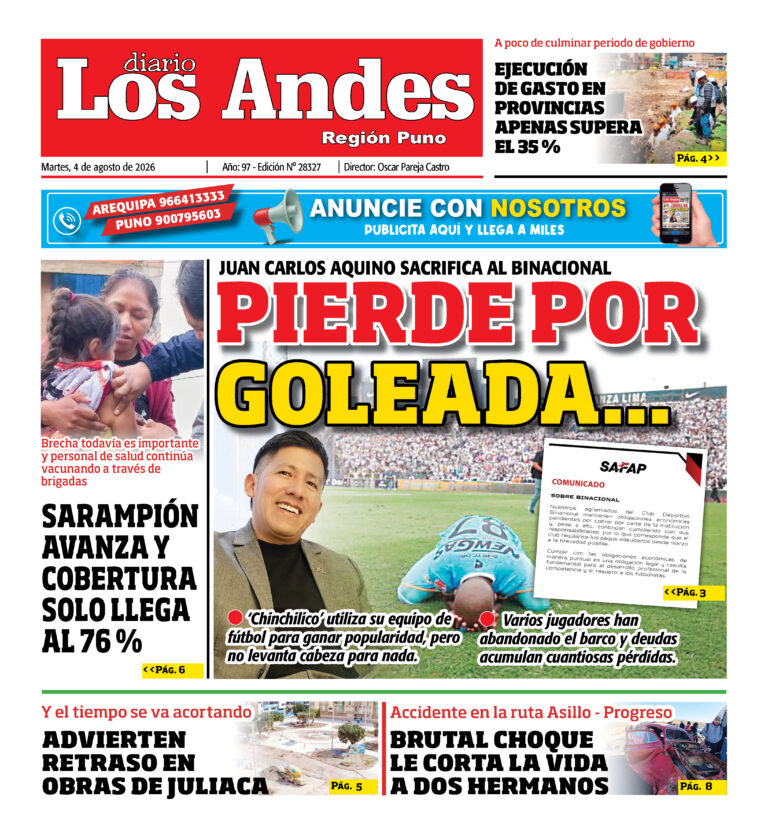 DIARIO LOS ANDES PUNO: 04/08/26