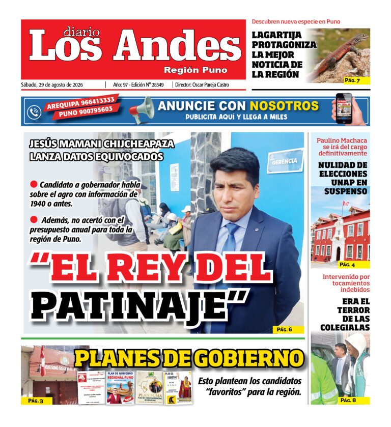 DIARIO LOS ANDES PUNO: 29/08/26